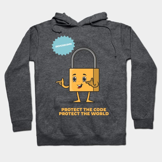 Protect the code, protect the world DevSecOps Hoodie by TechTeeShop